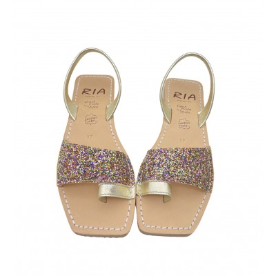A Sandale GLITTER MULTICOLOR  40460 21224 decupat deget patrat