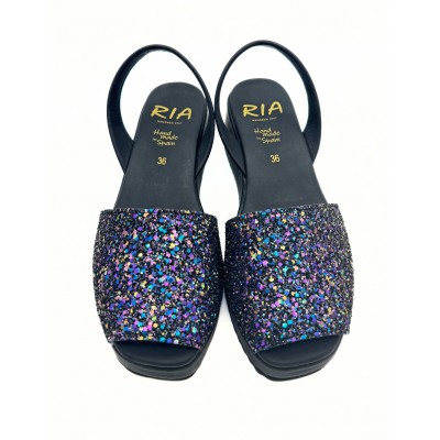 a a a Sandale 71020-21224 RIA Menorca GLITTER C/4 NEGRO MULTI NOU