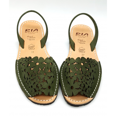 Sandale 22507 Kaki Flori Decupate 