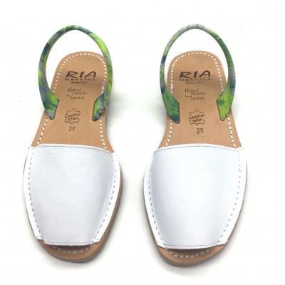 Sandale Avarca Blanco Verde Brushed Fluorescent