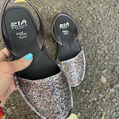 A a a Sandale Ria 20005-21224 Glitter Mistral C 1 Carbon