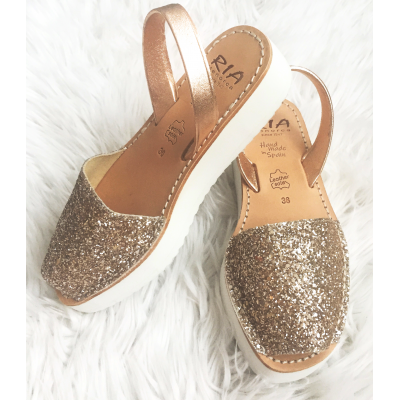 Sandale 27300-21224 RIA Menorca Glitter Peach ROMA