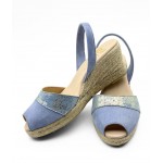 A A A A  Sandale 61037 Sophie duo ANTE DENIM/METAL DESLAVADO MUNICH DUO