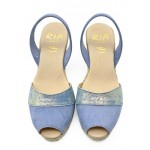 A A A A  Sandale 61037 Sophie duo ANTE DENIM/METAL DESLAVADO MUNICH DUO