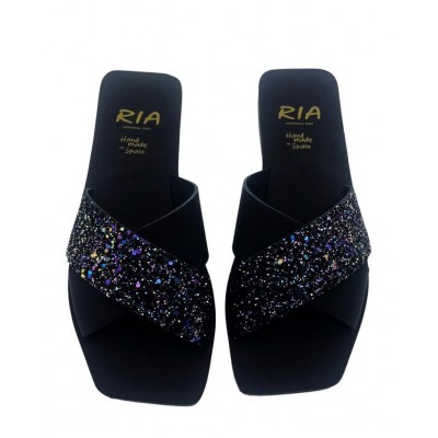 Aa Papuci 40418 NAPPA NEGRO GLITTER NEGRU MULTI