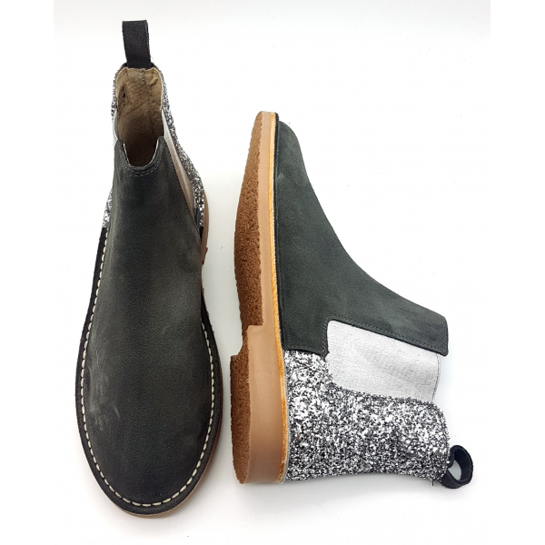 Ghete Chelsea Glitter Plata 6038 - LIVRARE APROX 3-5 ZILE LA COMANDA