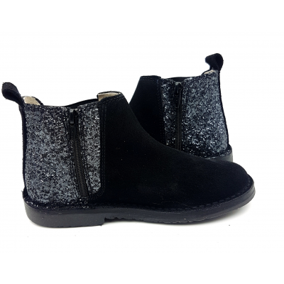 Ghete Chelsea Glitter negru 6042 kids stoc