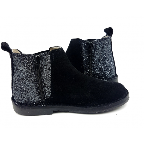 Ghete Chelsea Glitter negru 6042 kids stoc