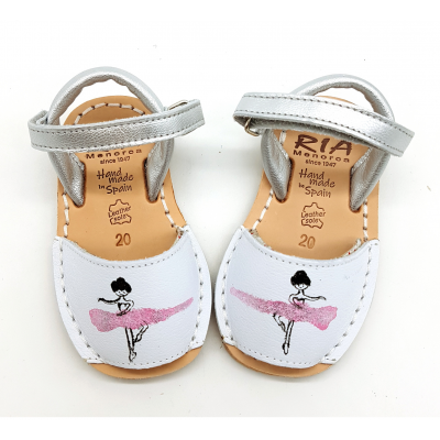 Sandale 20090 27261 Bufalo Blanco Silver Balerina Rose