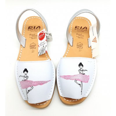 Sandale 27261 Bufalo Blanco Silver Balerina Rose pictate manual