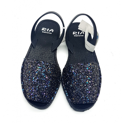 A a a Sandale Ria 20005-21224 Glitter Negru Multicolor