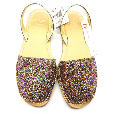 Sandale anatomice Confort 27500 Glitter c9A Auriu Multi RIA
