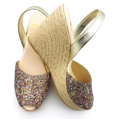 Sandale 37551 Glitter c9a platforma Multicolor 